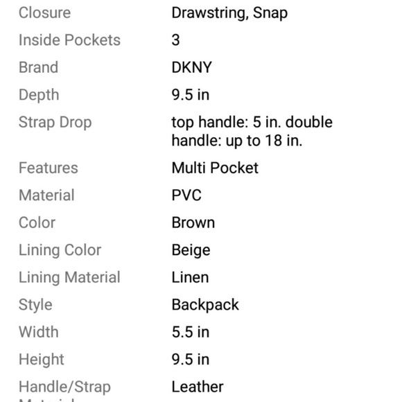 DKNY Heritage Town & Country Backpack - Picture 15 of 15